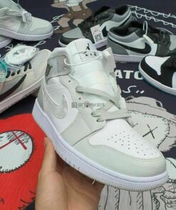 Jordan 1 Mid SE GS Grey Camo Cổ Cao