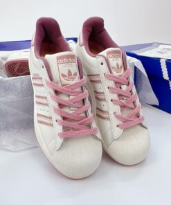 giay sneaker adidas original super star pink beige 1