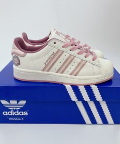 giay sneaker adidas original super star pink beige 2