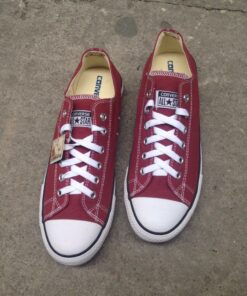 Converse classic đỏ mận thấp cổ