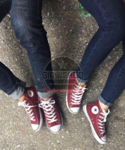 Converse classic đỏ mận cao cổ