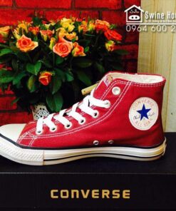 Converse classic đỏ mận cao cổ