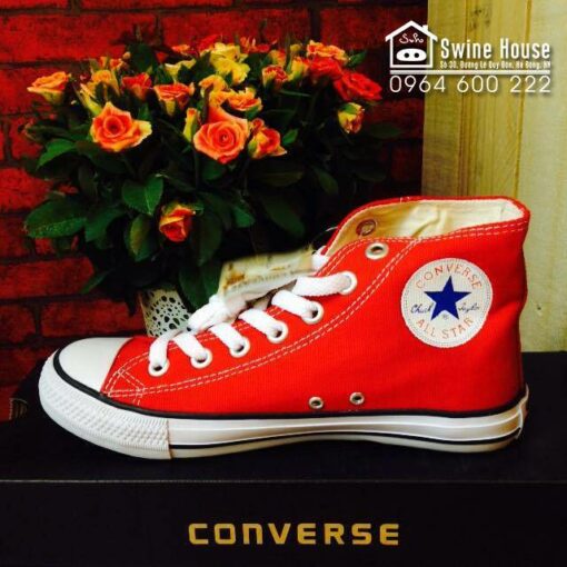 Converse classic đỏ tươi cao cổ