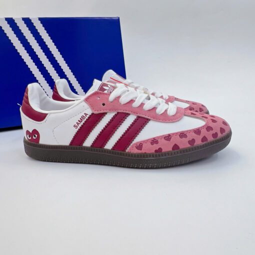 adidas OG Samba x CDG Play White Pink 2