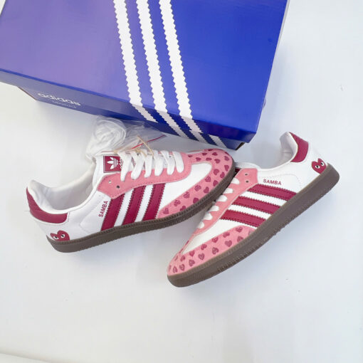 adidas OG Samba x CDG Play White Pink 3