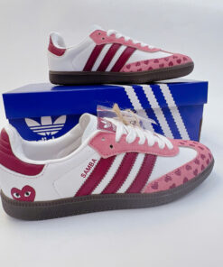 adidas OG Samba x CDG Play White Pink 4