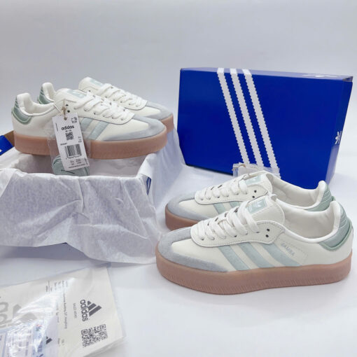 giay adidas samba mau trang xanh 7