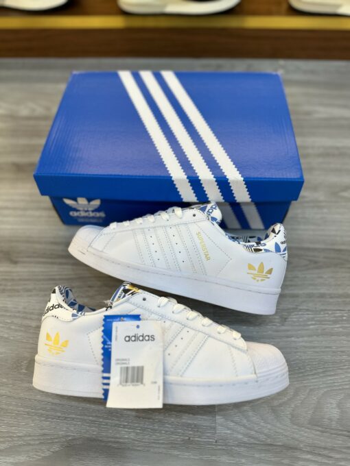 giay adidas superstar white gold metallic 2