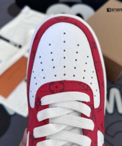 giay louis vuitton x nike air Force 1 low by virgil abloh red 6