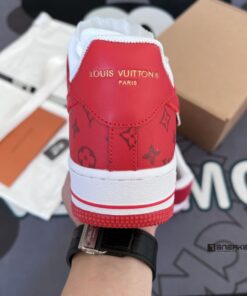 giay louis vuitton x nike air Force 1 low by virgil abloh red 8