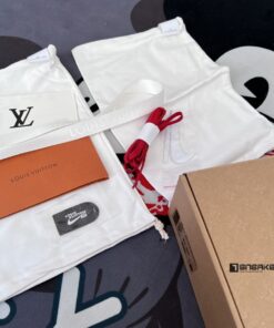 giay louis vuitton x nike air Force 1 low by virgil abloh red 9