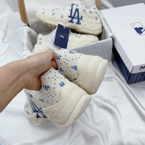 giay mlb bigball chunky saffiano diamond monogram la dodgers ivory like auth 1 5