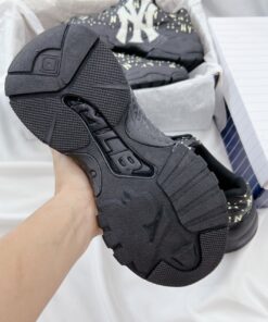 giay mlb bigball chunky saffiano diamond monogram new york yankees black like auth 5