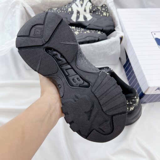 giay mlb bigball chunky saffiano diamond monogram new york yankees black like auth 5