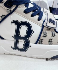 giay mlb chunky liner mid classic monogram boston red sox l.beige like auth 6