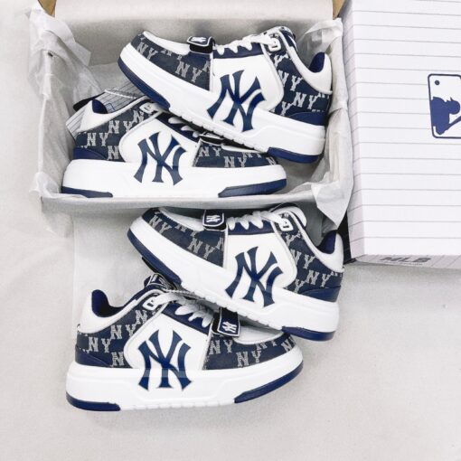 giay mlb chunky liner mid classic monogram new york yankees black like auth 2