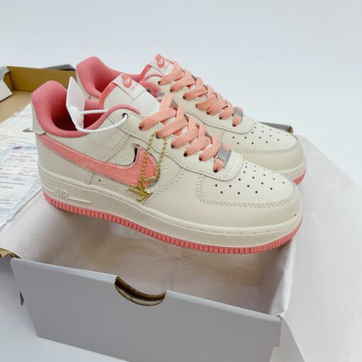 giay nike aF1 louis vuitton white pink silver lv 2