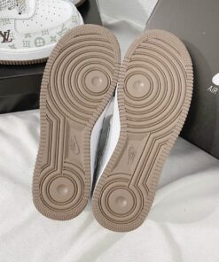 giay nike air Force 1 louis vuitton white brown 3
