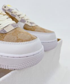 giay nike air Force 1 x lv brown gold like auth 4