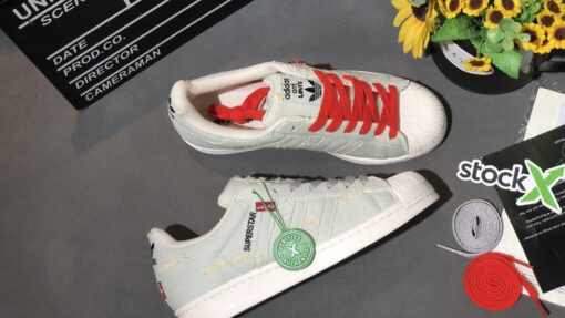 giay sneaker adidas superstar clover x levis 2