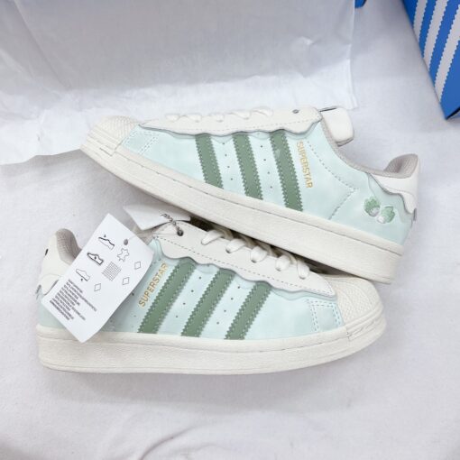 giay sneaker adidas superstar mau xanh 2