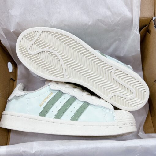 giay sneaker adidas superstar mau xanh 5