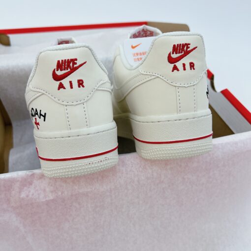 giay sneaker nike air Force 1 low noah cream white red 1