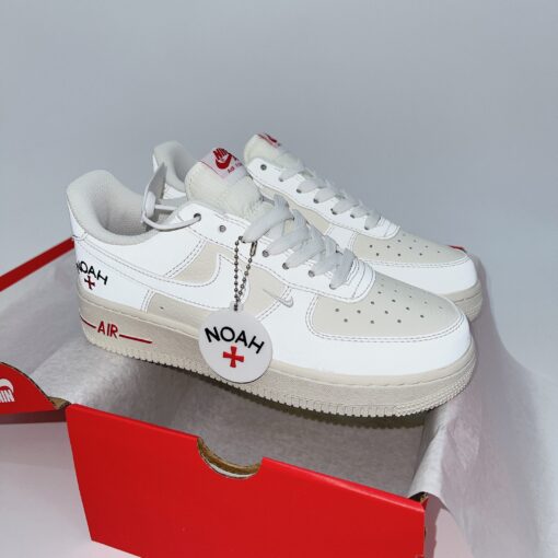 giay sneaker nike air Force 1 low noah cream white red 2