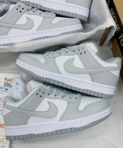 giay sneaker nike dunk low grey Fog like auth 5