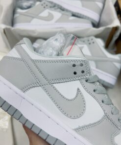 giay sneaker nike dunk low grey Fog like auth 6