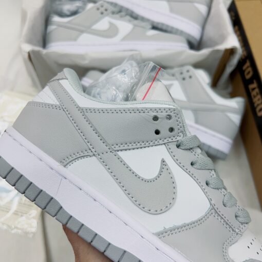 giay sneaker nike dunk low grey Fog like auth 6