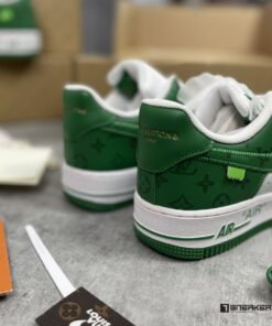 Giày Louis Vuitton x Nike Air Force 1 Low By Virgil Abloh Green Like Auth 5 louis vuitton x nike air Force 1 low by virgil abloh green like auth 11