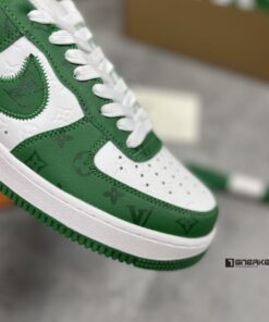 Giày Louis Vuitton x Nike Air Force 1 Low By Virgil Abloh Green Like Auth 8 louis vuitton x nike air Force 1 low by virgil abloh green like auth 4