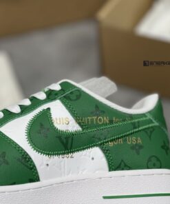 Giày Louis Vuitton x Nike Air Force 1 Low By Virgil Abloh Green Like Auth 9 louis vuitton x nike air Force 1 low by virgil abloh green like auth 5