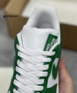 Giày Louis Vuitton x Nike Air Force 1 Low By Virgil Abloh Green Like Auth 10 louis vuitton x nike air Force 1 low by virgil abloh green like auth 6