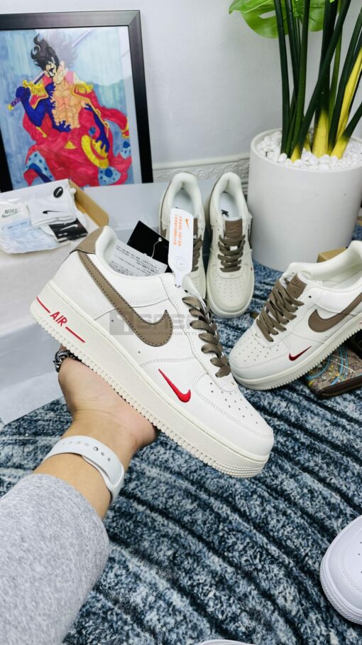 Nike Air Force 1 Trắng Viền Xám Rep Siêu Cấp